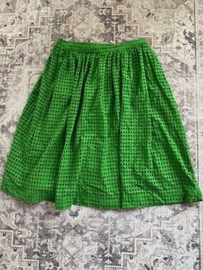 Kate Spade X Target Green Eyelet Midi Skirt, Size XL